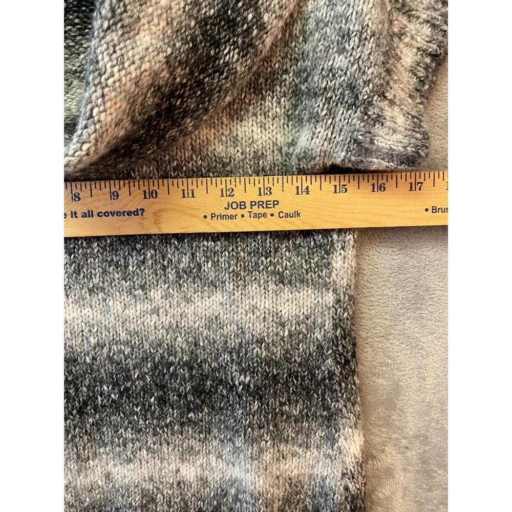 Maurices Space Dye Cowl Neck Short Sleeve Knit Sweater Grey Black White Size M